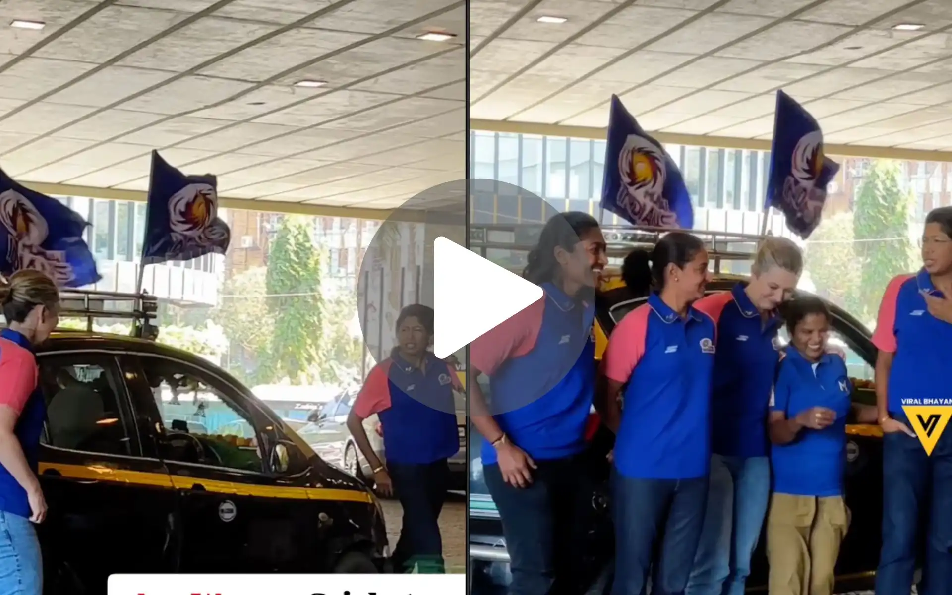 [Watch] Harmanpreet Kaur and MI Stars Show Humility; Arrive By Local Taxi For WPL Event